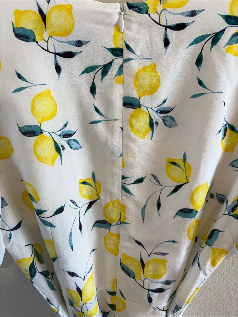 Banana Republic White Lemon-Print Dress with Tie-Waist 🍋🍋🍋 NWOT! - Picture 5 of 6